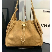 Trendy Design Chanel 25 Mini Hobo Handbag in Suede AS5631 Apricot 2025