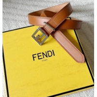 Buy Inexpensive Fendi Women's Calfskin Belt 2.5cm with FF Buckle 0315 Brown 2025