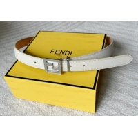 Famous Brand Fendi Women's Calfskin Belt 2.5cm with FF Buckle 0315 White 2025