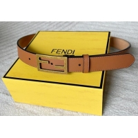 Good Product Fendi Women's Calfskin Belt 3cm with FF Buckle 0315 Dark Brown 2025