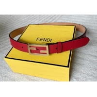 Top Quality Fendi Women's Calfskin Belt 3cm with FF Buckle 0315 Brown/Aged Gold 2025