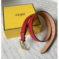 Top Quality Fendi Women's Calfskin Belt 3cm with FF Buckle 0315 Brown/Aged Gold 2025