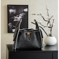 Pretty Style Chanel 25 Small Hobo Handbag in Black Braided Raffia AS5293 2026