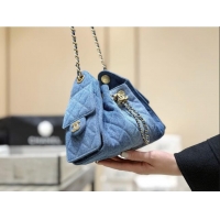 Grade Design Chanel 25 Mini Handbag in Blue Washed Denim AS5631 2026 Top Quality