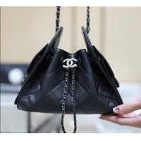 Best Price Chanel 25 Mini Handbag in Grained Calfskin AS5631 Black/Silver 2026 Top Quality