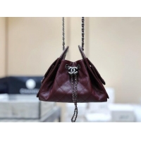 Shop Discount Chanel 25 Mini Handbag in Grained Calfskin AS5631 Burgundy/Silver 2026 Top Quality