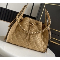 Grade Promotional Chanel 25 Small Hobo Handbag in Beige Braided Raffia AS5293 2026