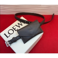 Famous Brand Loewe Anagram Pouch Belt 2cm in Leather LW031702 Dark Brown 2026