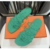 Top Grade Hermes Mykonos Sandals in TPU 6020301 Green 2026