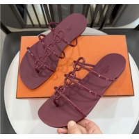 Lower Price Hermes Mykonos Sandals in TPU 6020301 Burgundy 2026