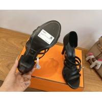 Most Popular Hermes Lipstick Heel Sandals 10.5cm with Kelly Buckle in Calfskin Leather 0304007 Black 2026