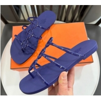 Charming Hermes Mykonos Flat Slides Sandal in TPU with Chaine d'Ancre Purple 2026 0304018