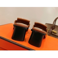 Popular Style Hermes Heel Slides Sandal 4.5cm in Calfskin Leather with Buckle Brown 2026 HS030401