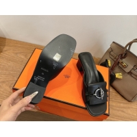 Good Looking Hermes Heel Slides Sandal 4.5cm in Calfskin Leather with Buckle Black 2026 HS030401