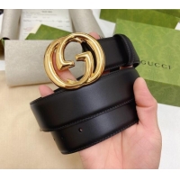 Buy Fashionable Gucci Smooth Calfskin Belt 4cm G120606 Black 2024