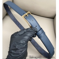 Top Grade Gucci GG Canvas and Leather Reversible Belt 3cm with Pink Buckle GG011001 Blue 2025