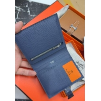 Promotional Hermes Bearn Short Wallet In Original Epsom Leather H945116 Navy Blue