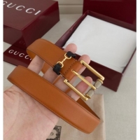 Best Price Gucci Horsebit Leather Belt 3cm 0617 Brown 2025