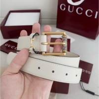 Buy New Cheap Gucci Horsebit Leather Belt 3cm 0617 White 2025