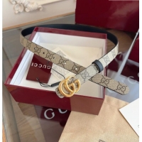 Buy Fashionable Gucci GG Canvas and Leather Reversible Belt 2cm GG031701 Black 2026