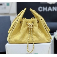 Most Popular Chanel 25 Mini Handbag in Suede Calfskin AS5631 Yellow 2026 Top Quality