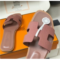 Top Grade Hermes Oran Classic Flat Slides Sandal in Jacquard Fabric Powder Pink 0304094 2026