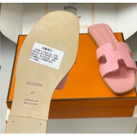 Cheap Price Hermes Oran Classic Flat Slides Sandal in Jacquard Fabric Light Pink 0304096 2026