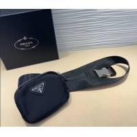 Best Price Prada Nylon Pouch Belt 0618 Black 2025