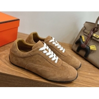 Low Cost Hermes Master Sneakers in Suede Dark Brown 2026 H261010