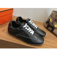 Purchase Hermes Master Sneakers in Calfskin Leather Black 2026 H261010