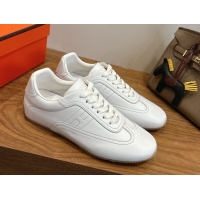 Discount Hermes Master Sneakers in Calfskin Leather White 2026 H261010