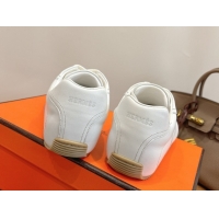 Discount Hermes Master Sneakers in Calfskin Leather White 2026 H261010