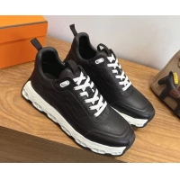 Luxury Cheap Hermes Impulse Sneakers in Calfskin Leather Black 2026 0304137