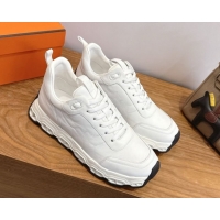 Grade Quality Hermes Impulse Sneakers in Calfskin Leather White 0304140