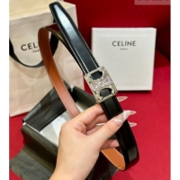 Buy Cheap Celine Medium Taurillon Leather Belt 2.5cm with Framed Triomphe Buckle CE011005 Black/Brown/Silver 2025