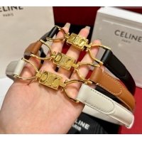 Shop Inexpensive Celine Calfskin Belt 1.8cm C71126 2025