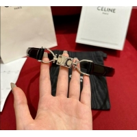 ​Famous Brand  Celine Calfskin Belt 1.8cm C71201 Black 2025