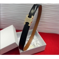 Promotional Celine Triomphe Calf Leather Belt 2.5cm with Strass Buckle CL2013025 Black 2025