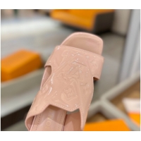 Best Product Louis Vuitton Patent Leather Heel Slides Sandal 5.5cm Light Pink 2026 LV030301