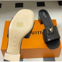 Top Design Louis Vuitton LV Mare Heel Slides Sandal 4.5cm Black 2026 1AITQM