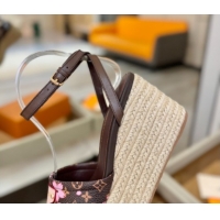 Best Grade Louis Vuitton Helios Platform Sandals 9cm Monogram/Pink Bloom 2026 1AHLOA