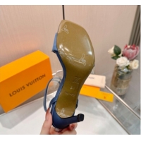 Best Product Louis Vuitton Gala Heel Sandals 9cm in Satin with Monogram Flower Blue 2026 1AIUVK