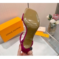 Buy Luxury Louis Vuitton Gala Heel Sandals 9cm in Satin with Monogram Flower Fuchsia Pink 2026 1AIUVK