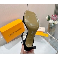 Best Price Louis Vuitton Gala Heel Sandals 9cm in Satin with Monogram Flower Black 2026 1AIUVK