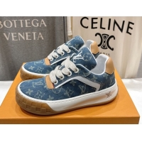Fashion Louis Vuitton LV Tilted Sneakers in Denim Light Blue 2026 1AJTJ9