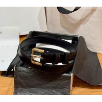 Unique Style Celine Supple Calfskin Leather Belt 2.5cm with Pin Buckle CE0911098 Black/Silver 2025