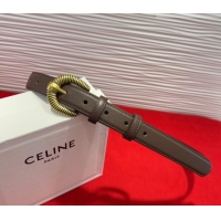 Luxury Cheap Celine Calfskin Leather Belt 3cm with Pin Buckle CE091102 Dark Brown 2025