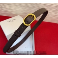 Top Grade Celine Triomphe Medium Belt 2.5cm with Pin Buckle in Calfskin Leather CE031601 Dark Brown 2026