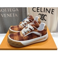 Charming Louis Vuitton LV Tilted Sneakers in Damier Canvas Yellow 2026 1AJTJ9