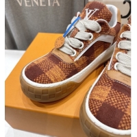 Charming Louis Vuitton LV Tilted Sneakers in Damier Canvas Yellow 2026 1AJTJ9